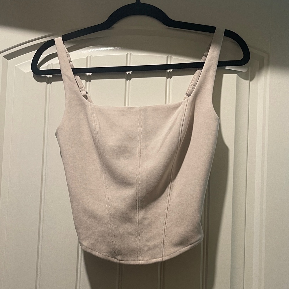 Abercrombie & Fitch Cream Square Neck Top NWT